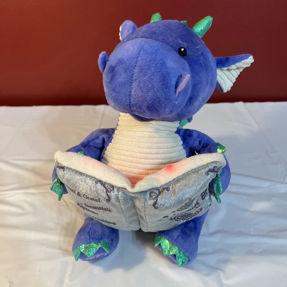 Cuddle Barn Dalton the Storytelling Dragon Animated Plush Talking Reads 5 Tales